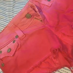 Ombré pink true religion shorts